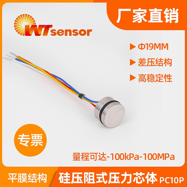 PC10P(Φ19mm)平膜型硅压阻式压力芯体